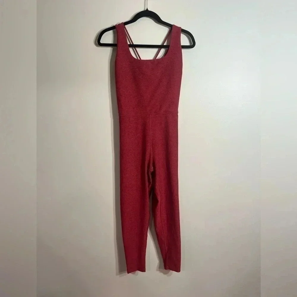 CALIA LustraLux Fitted Bodysuit Heather Red  Size‎ XS